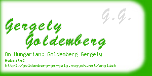 gergely goldemberg business card